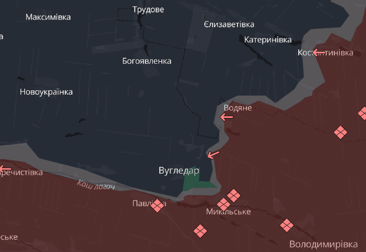 Карта боевых действий