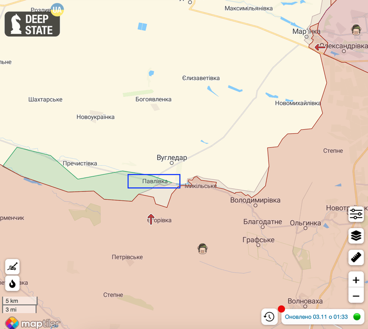 ситуація на вулгедарському напрямі