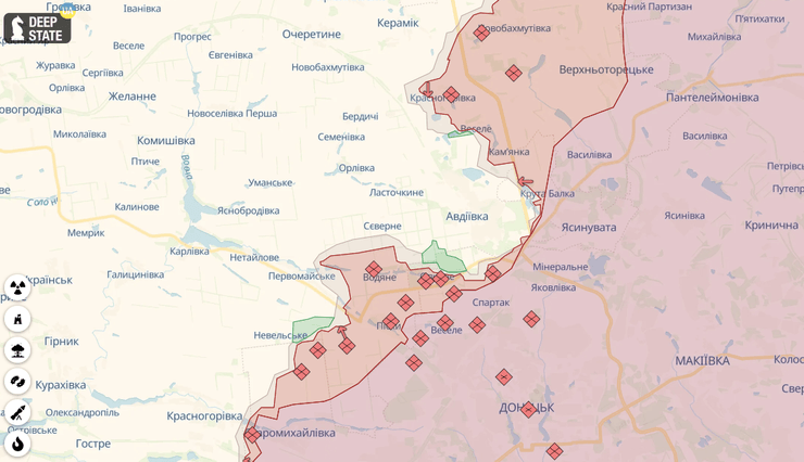 Авдіївка на карті DeepState