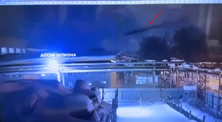 Скриншот для оценки размеров FP-5 Фламинго при ударе по Воткинску 20 февраля