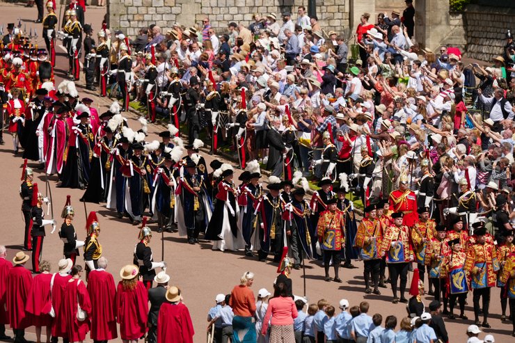 церемония Ордена Подвязки, шествие, люди