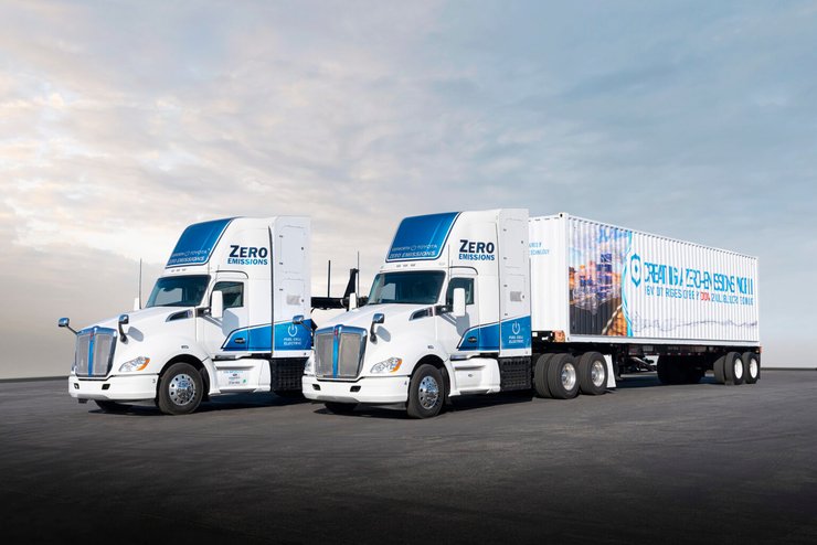 Kenworth T680, електричні вантажівки, Peterbilt 579, паливні комірки