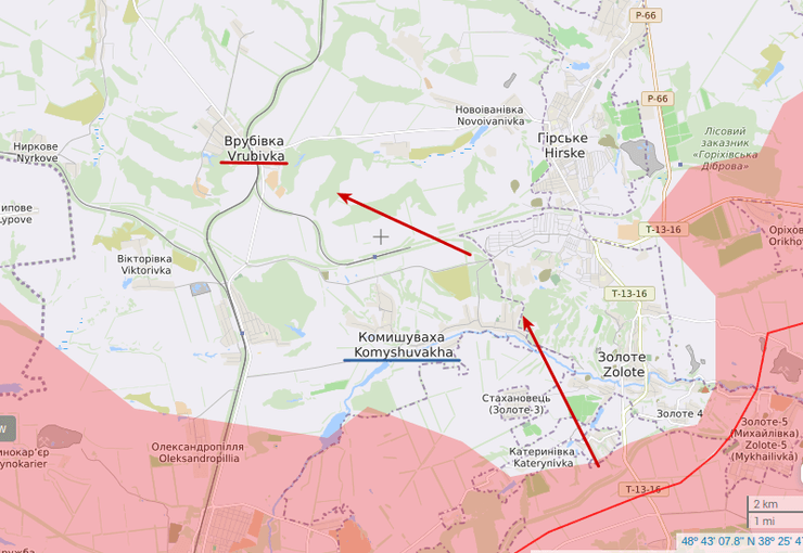 атака вс рф на донбассе, врубовка