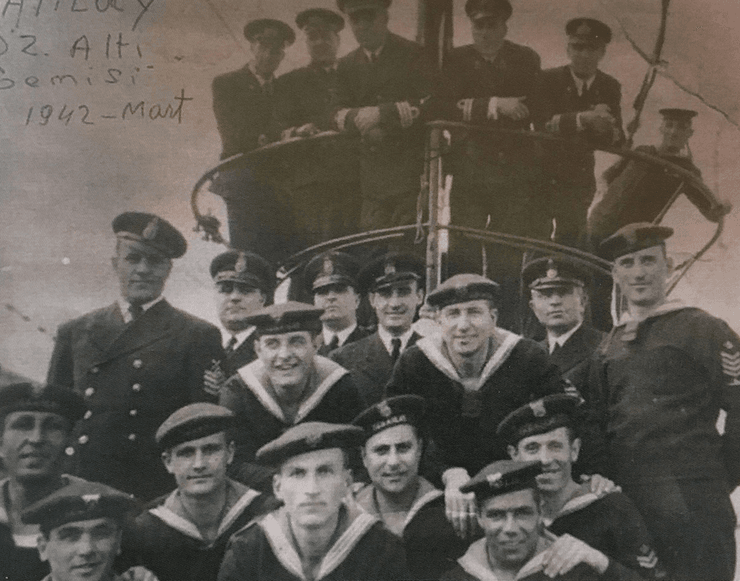 экипаж судна atilay, история морского флота, военная история, ретро фото