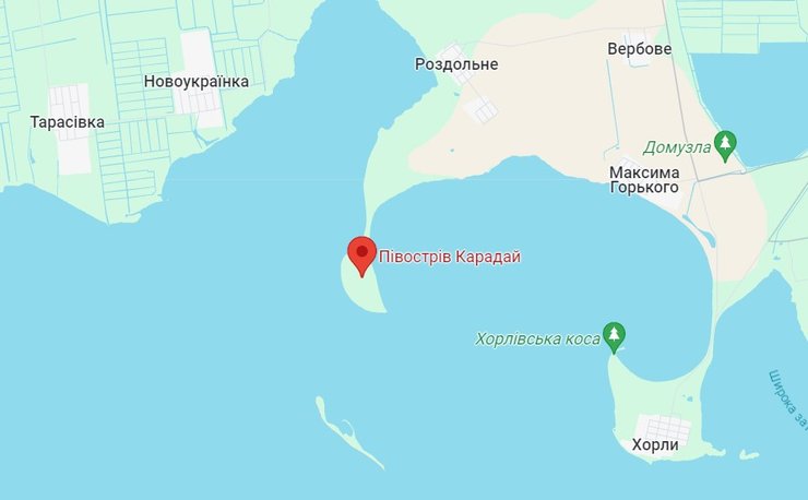 Півострів Карадай, Херсонська область