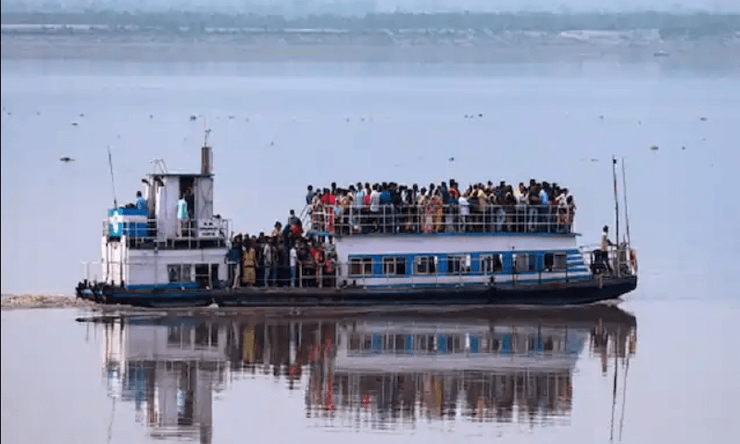 річковий пором, індію, фото