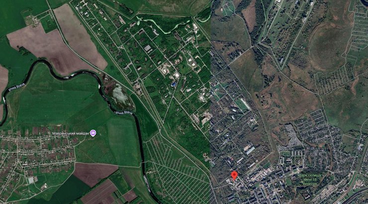 Супутникове фото Павлоградського хімзаводу