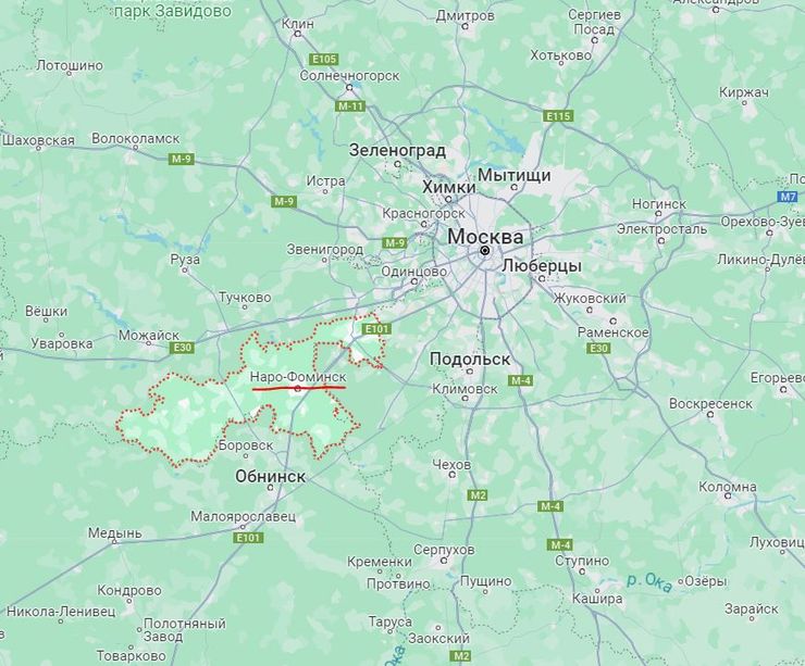 Наро-Фомінськ, Росія, карта