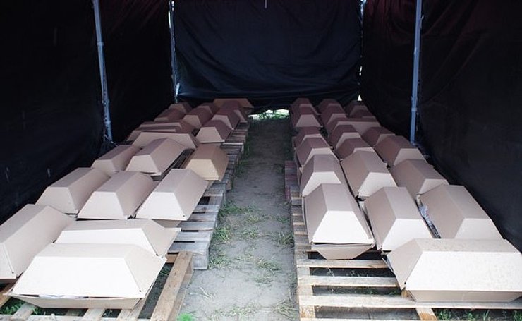 Останки розстріляних нацистів у Польщі