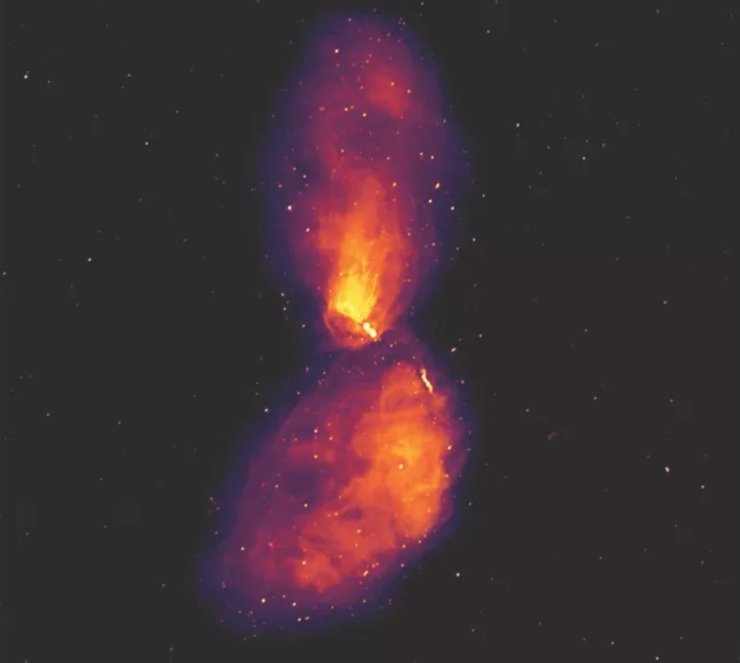 чорна діра, Центавра, виверження