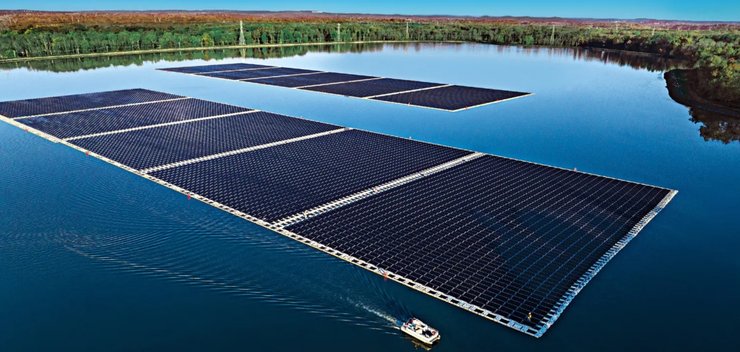 Плавучие солнечные панели в Нью-Джерси