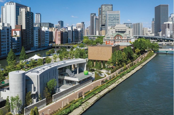 детская библиотека, архитектура для детей, Япония, Осака, парк Наканошима