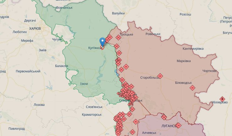 Карта боевых действий