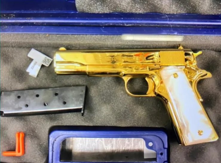 лилиана гудсон, пистолет в багаже, австралия, золотой пистолет