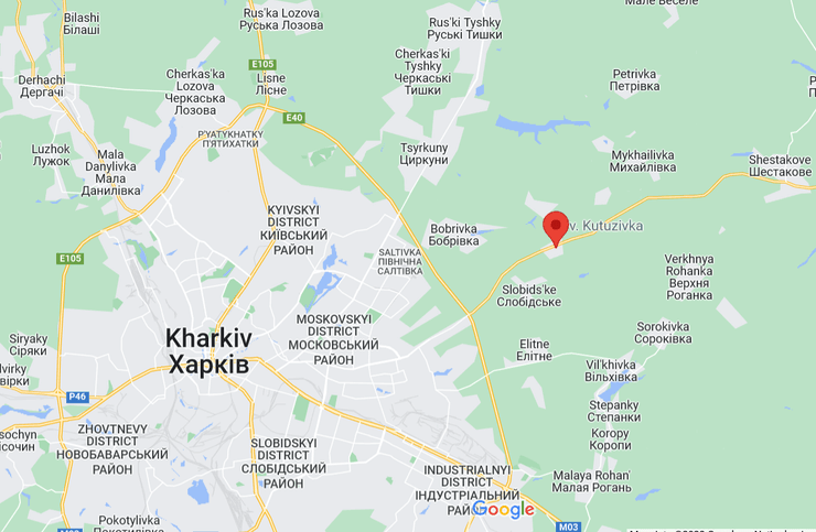 Кутузовка расположена на северо-востоке от Харькова