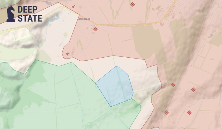 Ситуація біля Іванівського, карта