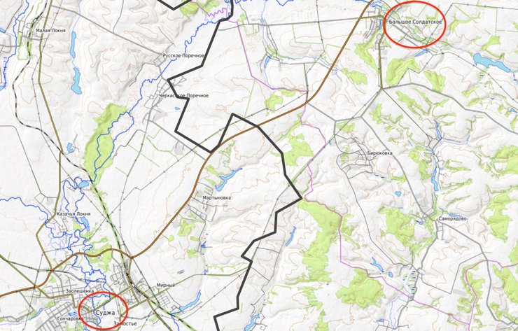 карта курская область, курская область, наступление курская область, Большое Солдатское