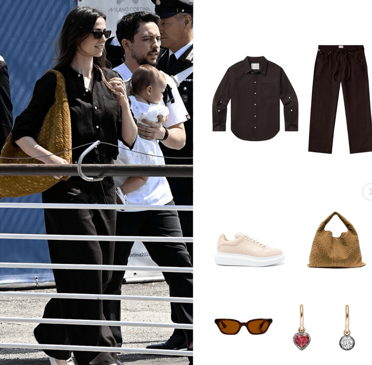 Кронпринц Хусейн та принцеса Раджва з донькою у венеції