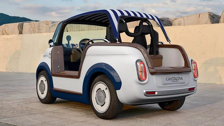Fiat Topolino Castagna, Fiat Topolino Spiaggina, Fiat Topolino, новый Fiat Topolino, электромобиль Fiat