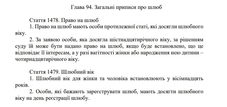 В Україні можуть дозволити укладати шлюб з 14 років: в яких випадках