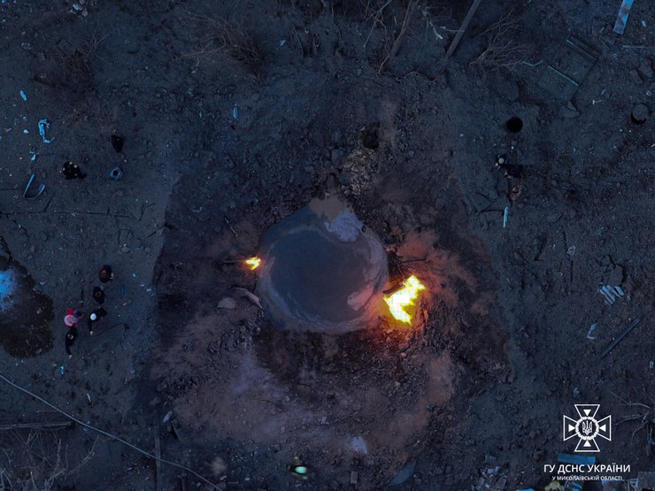 Последствия обстрела Николаева 7 февраля