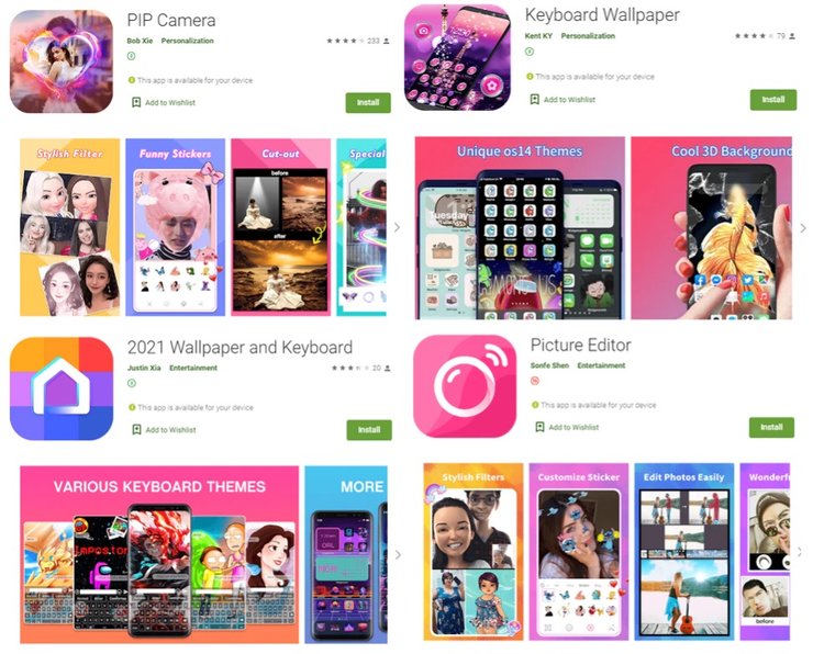 Мошенничество, приложения, Google Play, инфографика