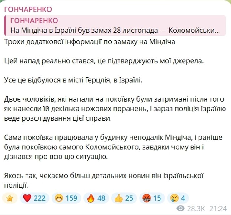гончаренко про міндіча
