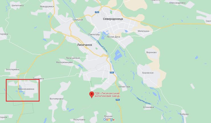 Лисичанск, карта