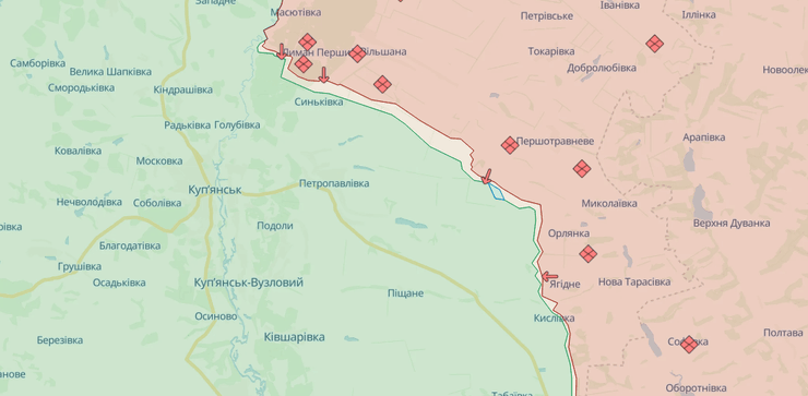 купянськ карта боїв, синьківка, карта боїв, deepstate