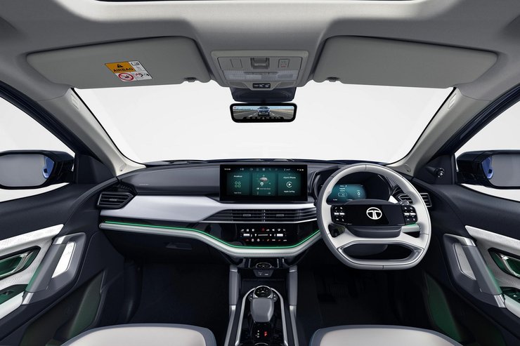 салон Tata Harrier EV, новая Tata Harrier, электромобиль Tata, электромобиль Tata, кроссовер Tata