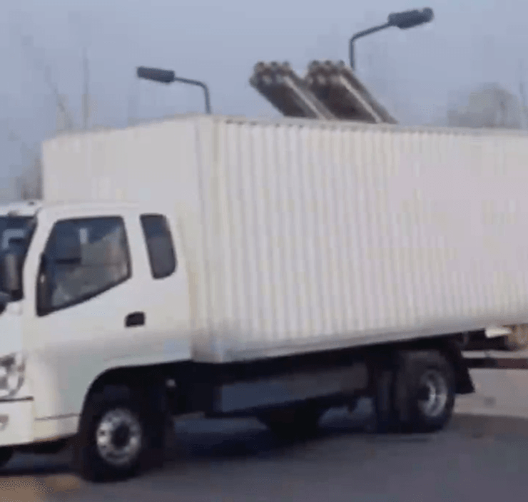 Ракетные установки в гражданских грузовиках