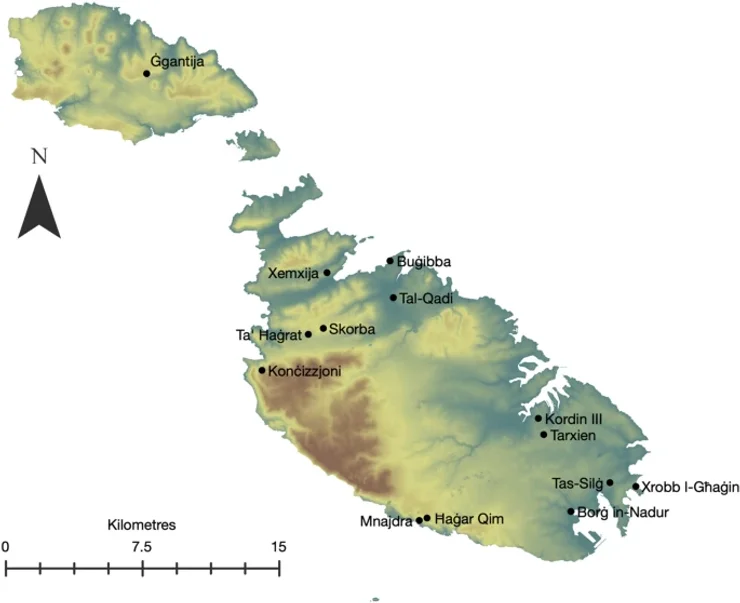 археологи обозначили на карте исследованные храмы