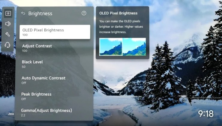Налаштування датчика освітленості на телевізорах LG OLED