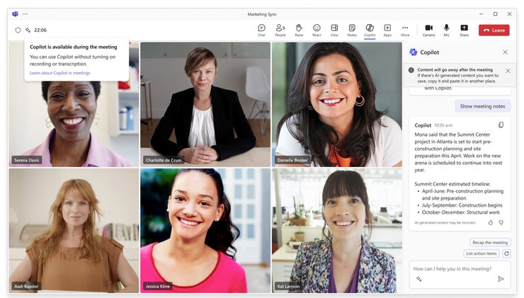 Copilot даже поможет транскрибировать ваши переговоры в Teams