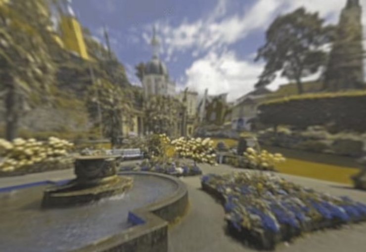 Так бачить село Портмейріон в Уельсі собака