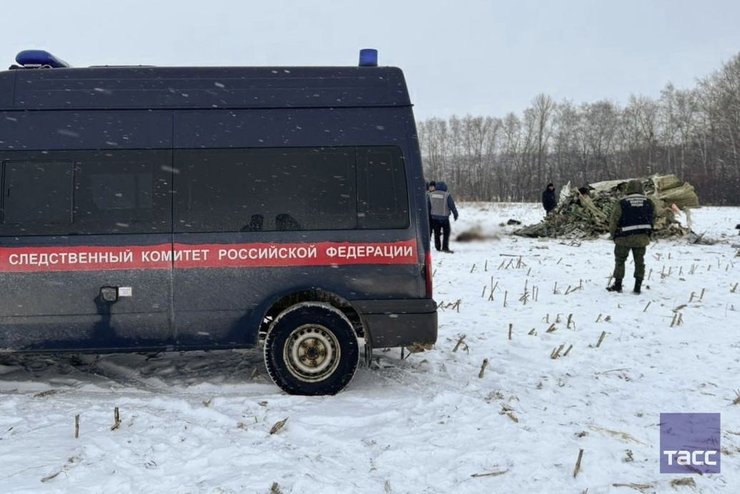 Кадры места крушения Ил-76