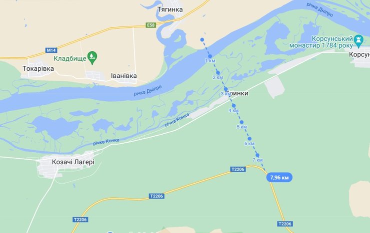 Крынки, ВСУ, Херсонская область, карта