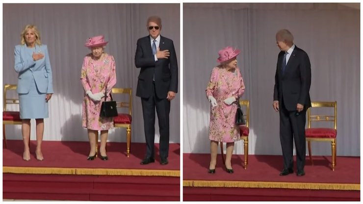 джо байден, джилл байден, королева Елизавета II