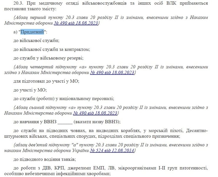 Мобилизация в Украине, ВЛК, постановление ВЛК, годный или непригодный