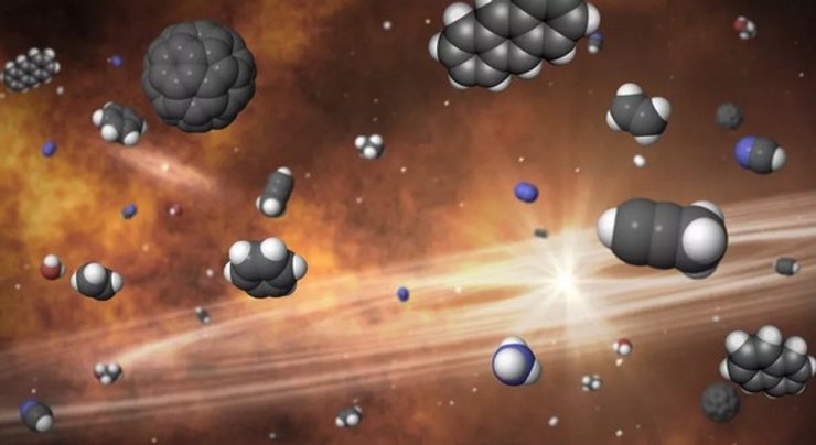 молекули, космос, будівельні блоки життя