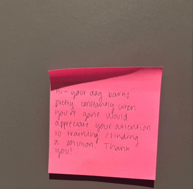 записка соседей