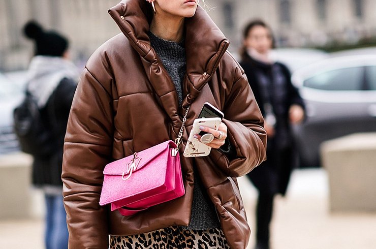 пуховик с объемным воротником 2020/21