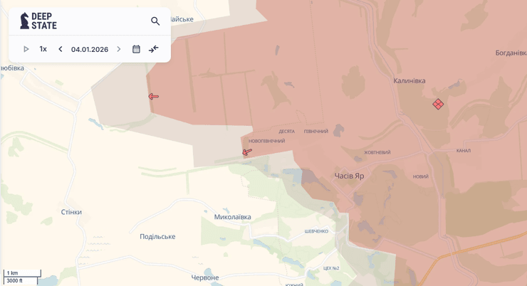 Часів Яр карта