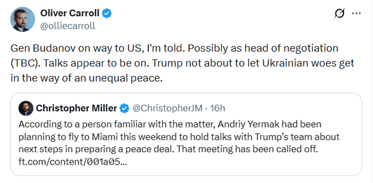 Буданов может направляться в США