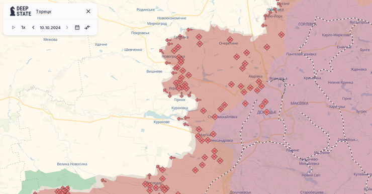 Торецк, Донецкая область, карта