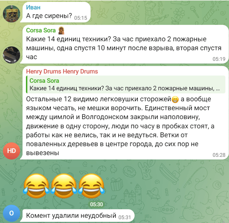 Коментарі під постом Голубєва