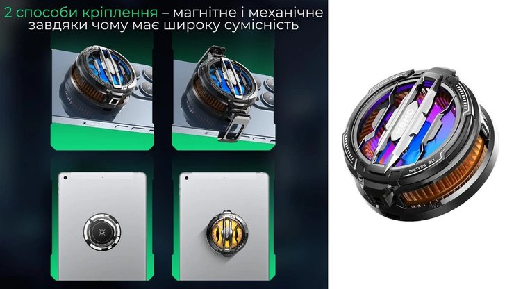 Флагманский магнитный кулер для телефона MEMO CX-07 с элементом Пельтье и RGB Type-C 15 Вт
