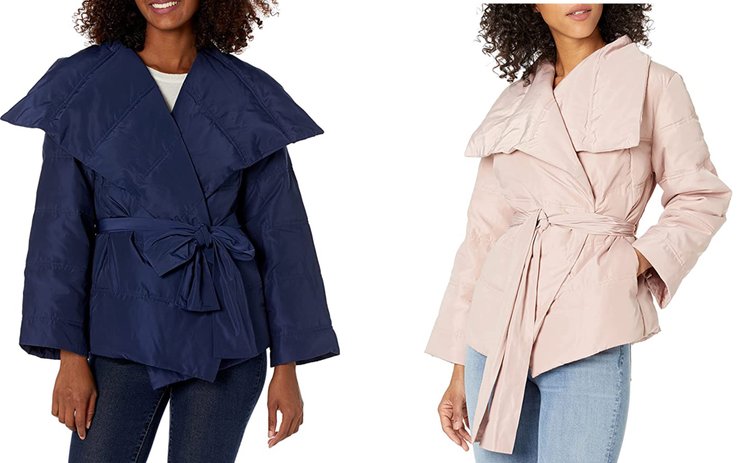 пуховик кимоно, модный пуховик