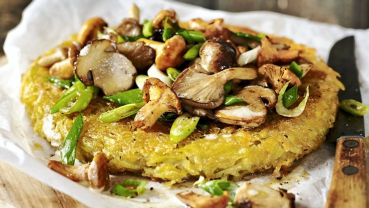 Картофельная галета с грибами, меню на новогодний стол 2020, фото, рецепт