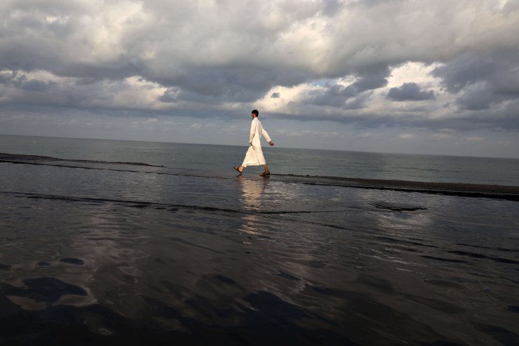 сектор Газа, затопленная дорога, фото